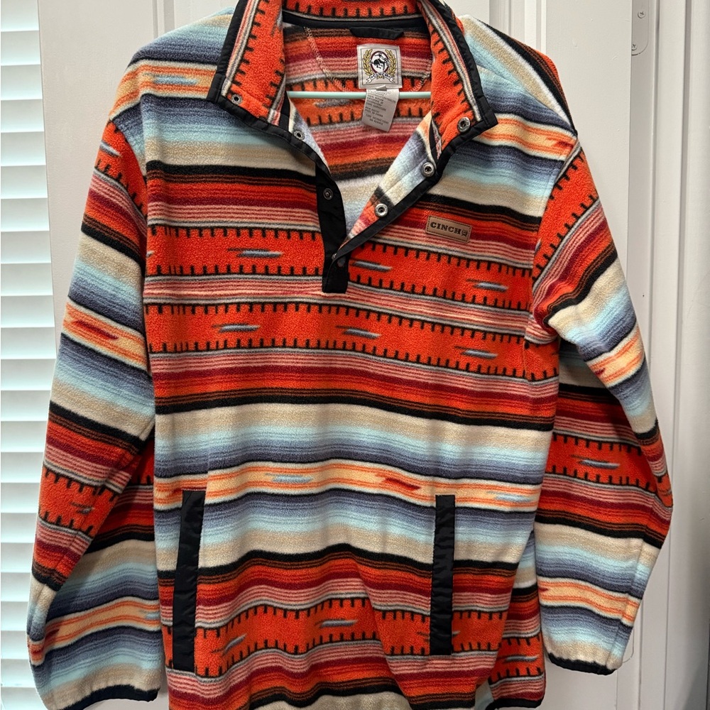 Cinch Women’s Vibrant Striped Zip-Up Sweater
